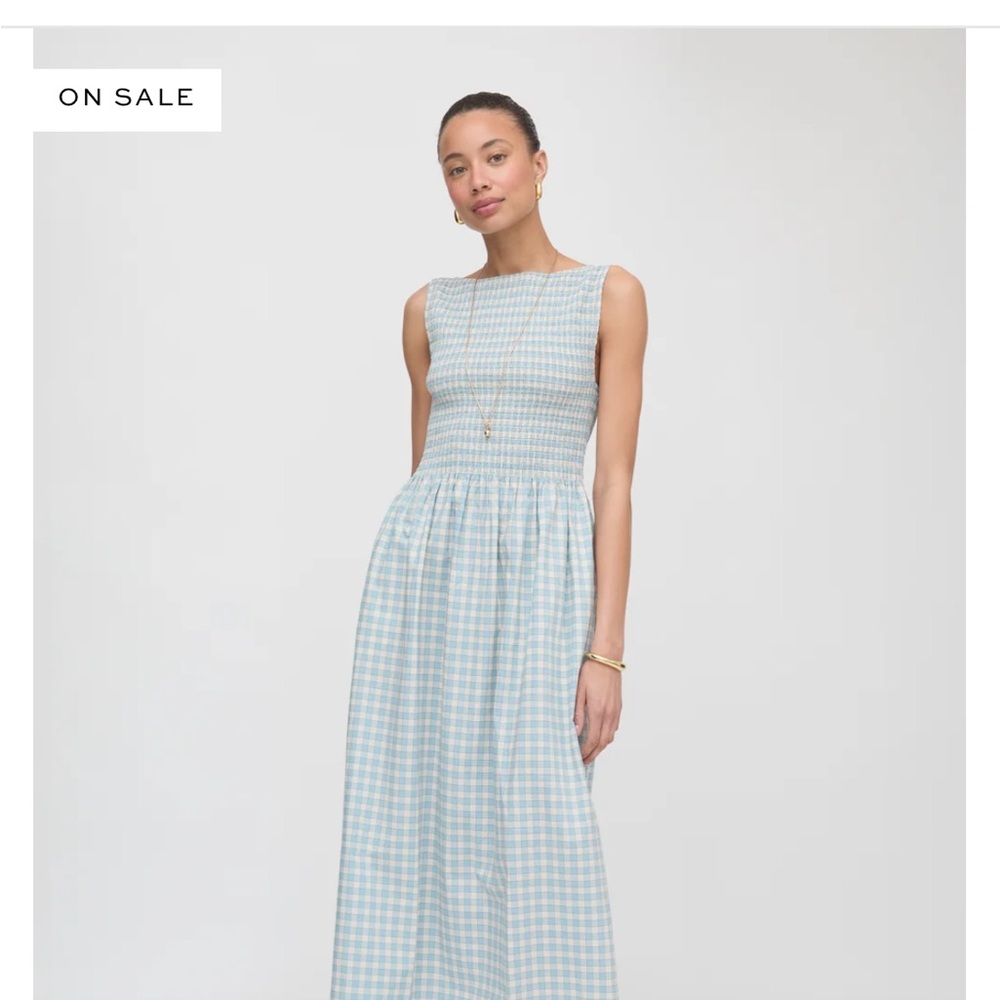 Hill House Cosima Nap Dress XXS - Light Blue Gingham